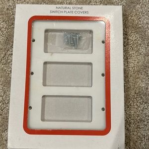 Triple honed Marble wall switch plate